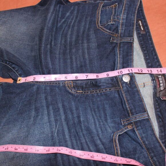 Torrid Dark Blue Cotton Premium high Rise Skinny Jeans Women's Size 22 - Picture 15 of 16